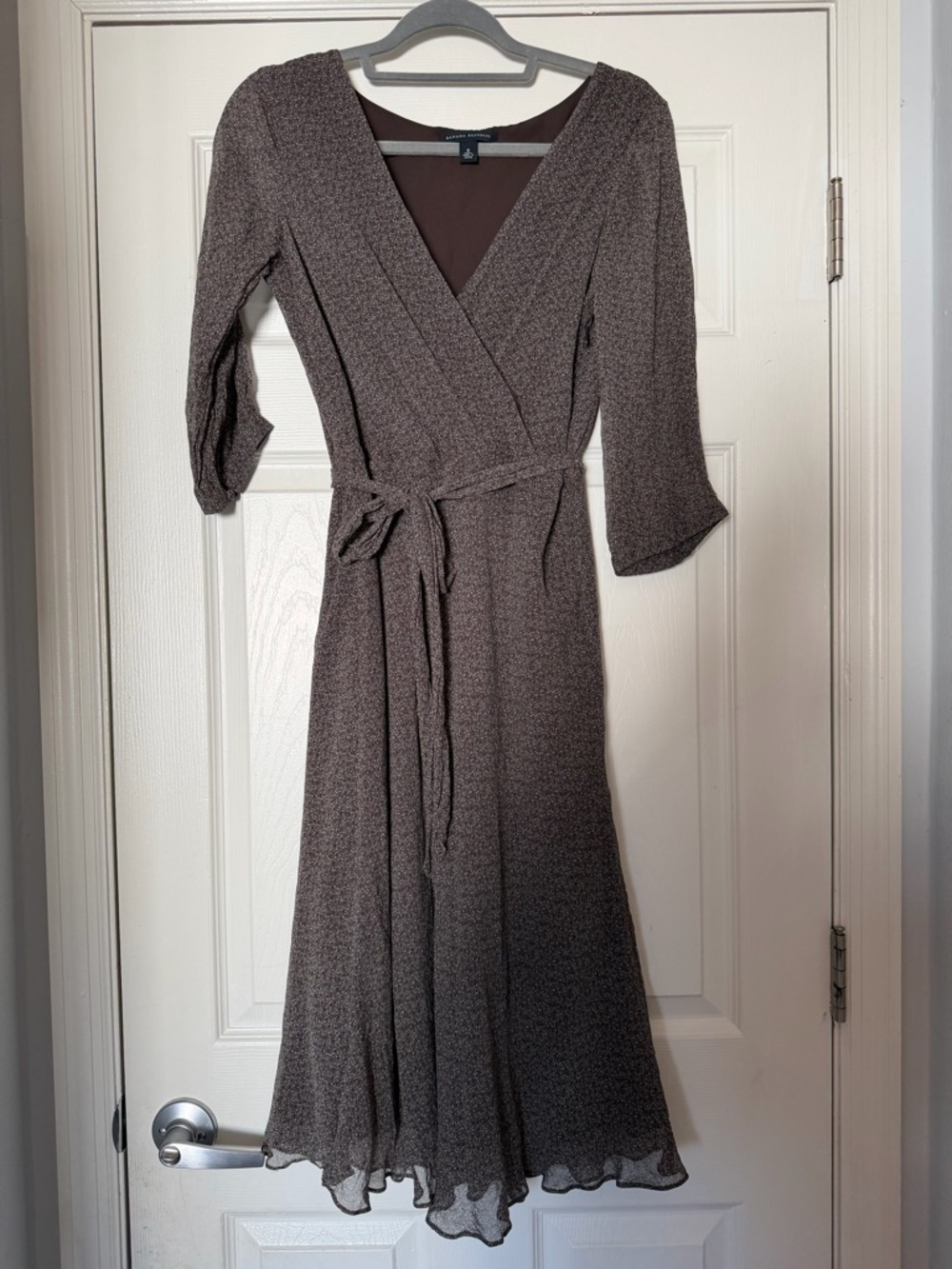 Banana Republic Brown Wrap Style Dress with Tie Waist
